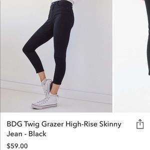 Urban Outfitters BDG High Rise Twig Ankle Jeans